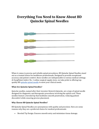 everything you need to know about bd quincke