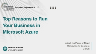 Top Reasons to Run Your Business in Microsoft Azure