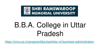 B.B.A. College in Uttar Pradesh