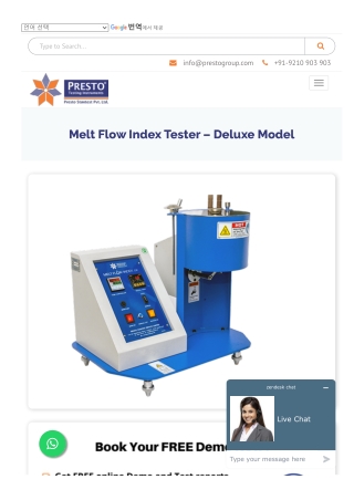 Melt Flow Index Tester for Precise Plastic Flow Rate Measurement