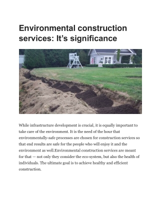 New Wave Earthworks - Eco-Friendly Environmental Construction