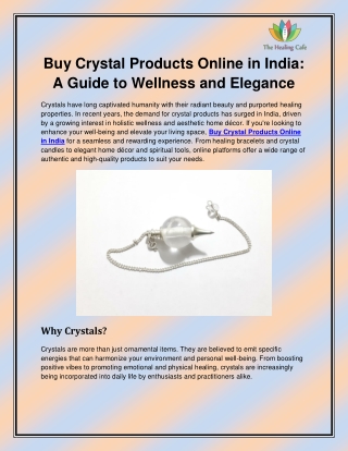 Buy Crystal Products Online in India