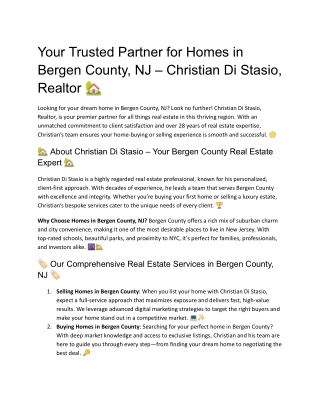 your trusted partner for homes in bergen county