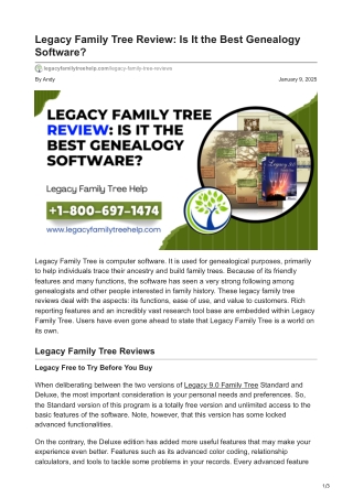 legacy family tree review is it the best
