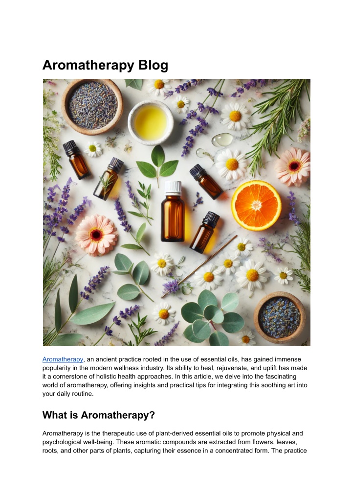 aromatherapy blog