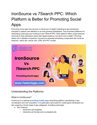 ironsource vs 7search ppc which platform