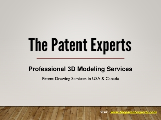 Professional 3D Modeling Services | Patent Drawing Services in USA & Canada