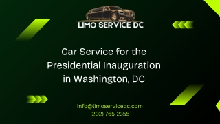 Car Service Inauguration Washington DC