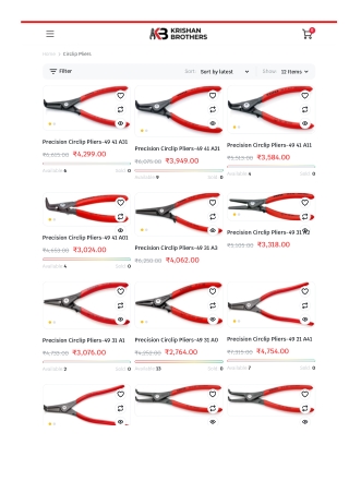 Precision Circlip Pliers by Krishan Brothers