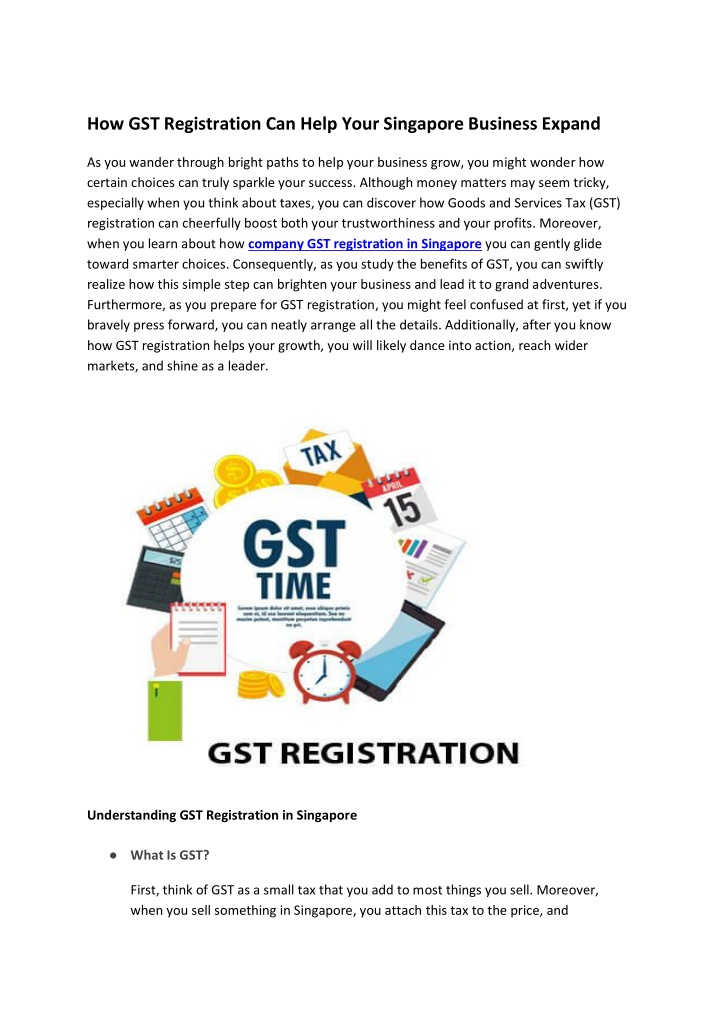 how gst registration can help your singapore