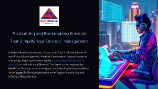 Accounting and Bookkeeping Services In Ontario