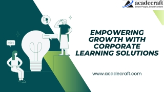 Empowering Growth with Corporate Learning Solutions