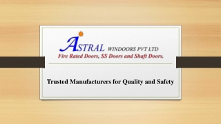 trusted manufacturers for quality and safety