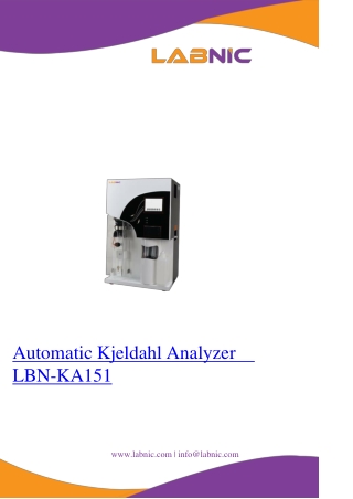 Automatic Kjeldahl Analyzer LBN-KA151