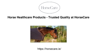 Horse Healthcare Products - Trusted Quality at HorseCare