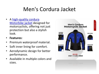 men s cordura jacket