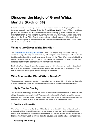 discover the magic of ghost whizz bundle pack