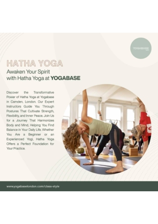 Awaken Your Spirit with Hatha Yoga at YOGABASE