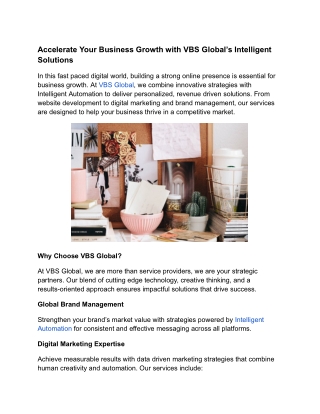 accelerate your business growth with vbs global