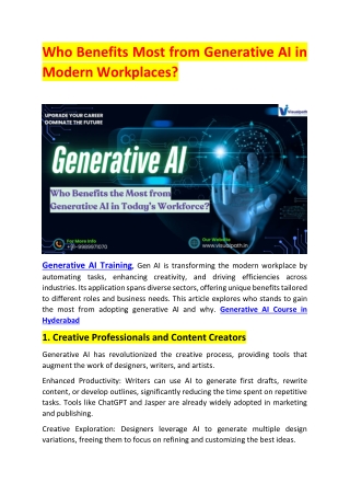 Generative AI Course in Hyderabad | GenAI Training