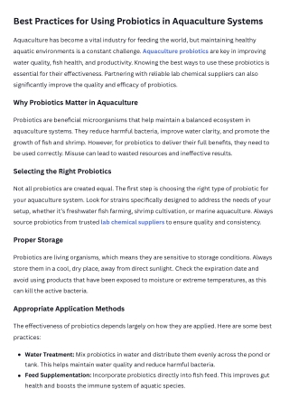 best practices for using probiotics