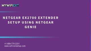 netgear ex2700 extender setup using netgear genie
