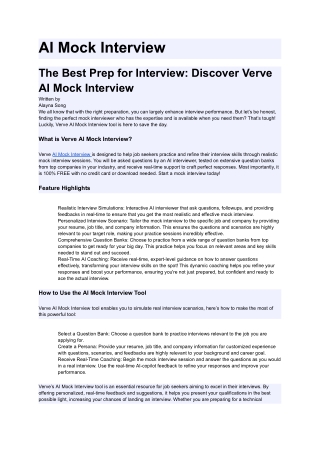 ai mock interview