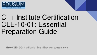 c institute certification cle 10 01 essential