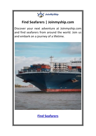 find seafarers joinmyship com
