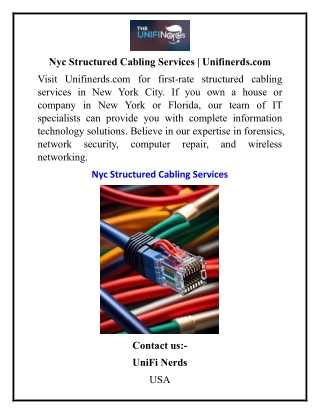 nyc structured cabling services unifinerds com