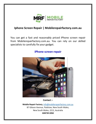 iphone screen repair mobilerepairfactory com au