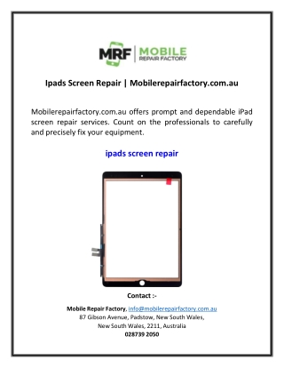 ipads screen repair mobilerepairfactory com au