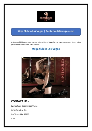 Strip Club In Las Vegas  Centerfoldslasvegas..com
