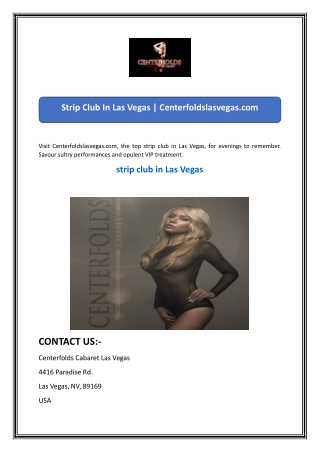 Strip Club In Las Vegas  Centerfoldslasvegas com