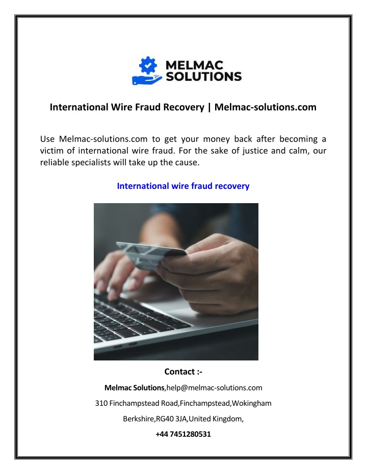 international wire fraud recovery melmac