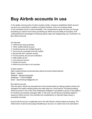 05 Best Easiest Way To Buy Verified airbnb Accounts In 2025-26