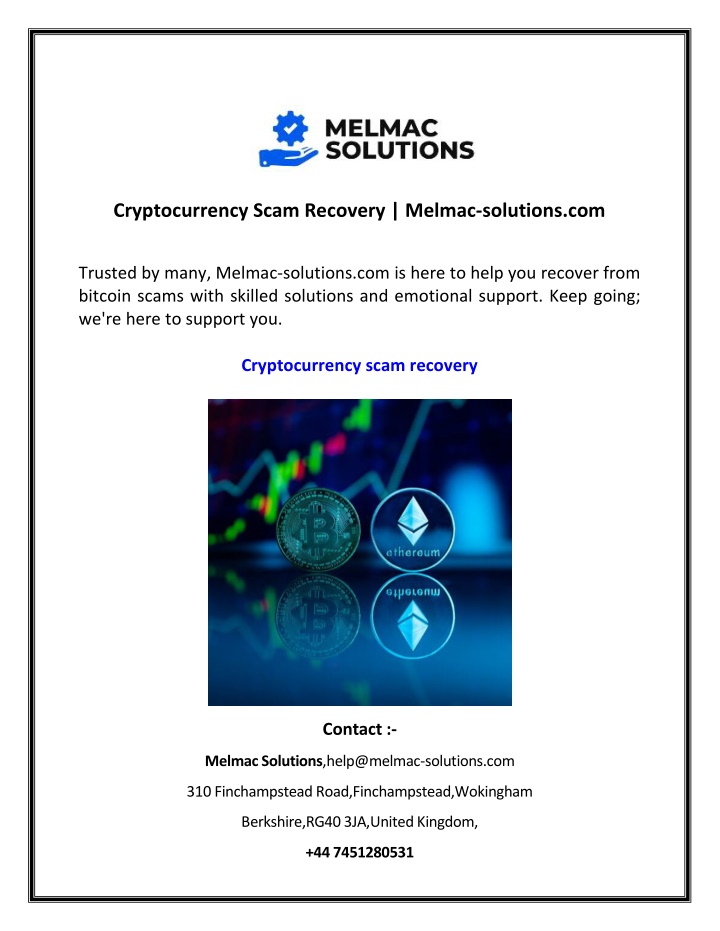 cryptocurrency scam recovery melmac solutions com