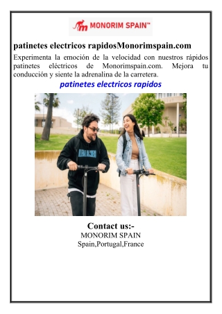 patinetes electricos rapidosMonorimspain.com