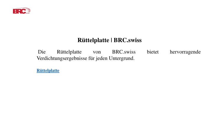 r ttelplatte brc swiss