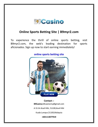 Online Sports Betting Site | B9myr2.com