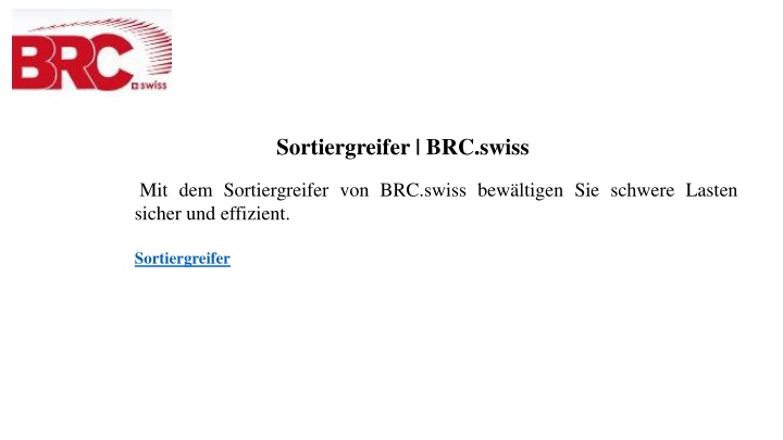 sortiergreifer brc swiss