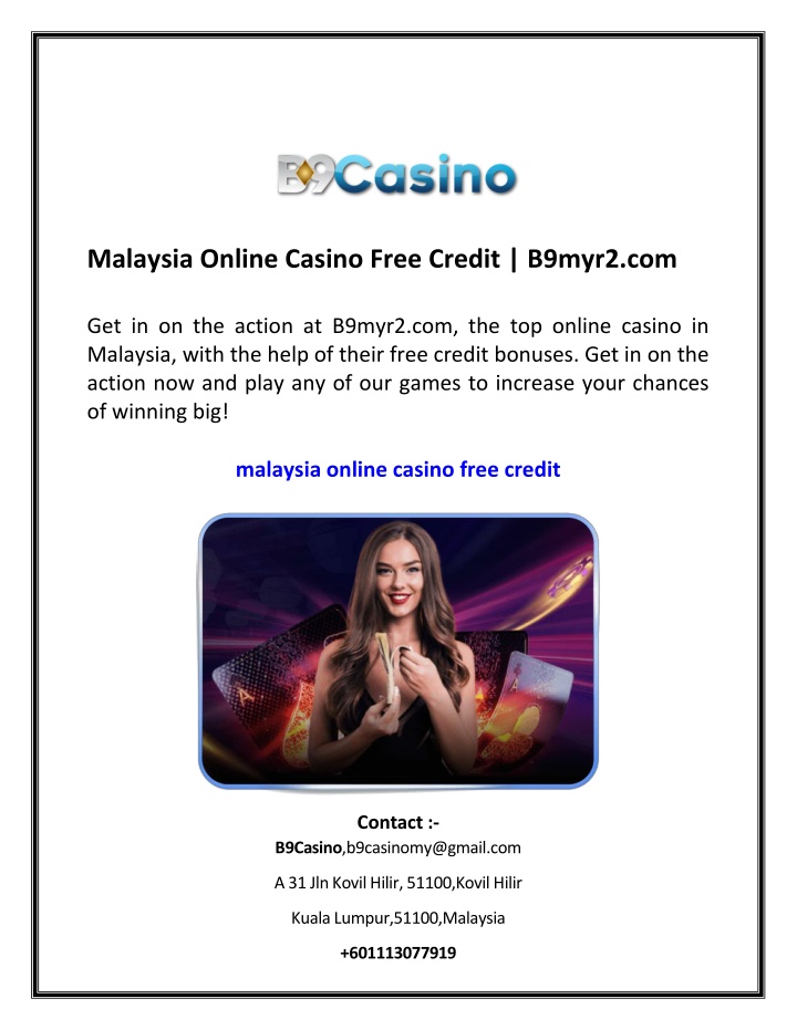 malaysia online casino free credit b9myr2 com