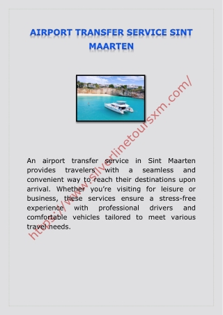 an airport transfer service in sint maarten
