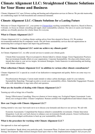 Climate Alignment