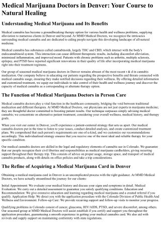 MMD Medical Doctors