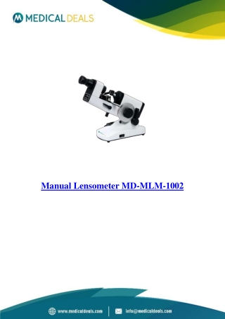 manual lensometer md mlm 1002
