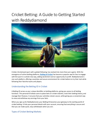 Cricket Betting
