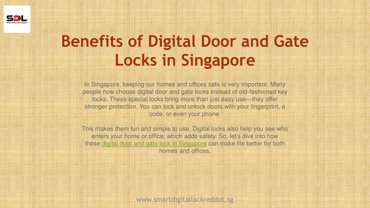 benefits of digital door and gate locks in singapore