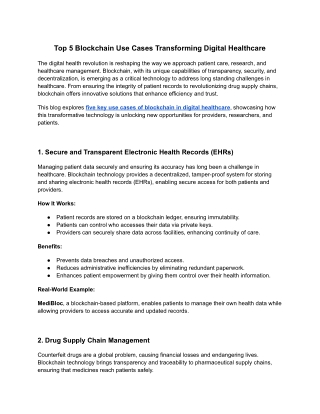 top 5 blockchain use cases transforming digital