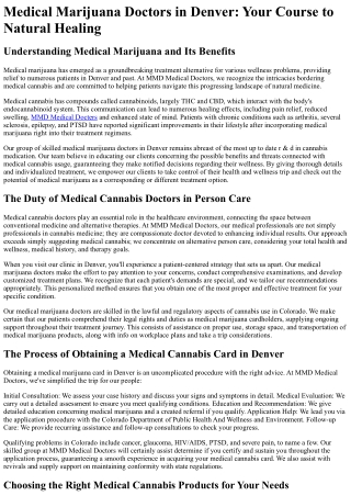 MMD Medical Doctors